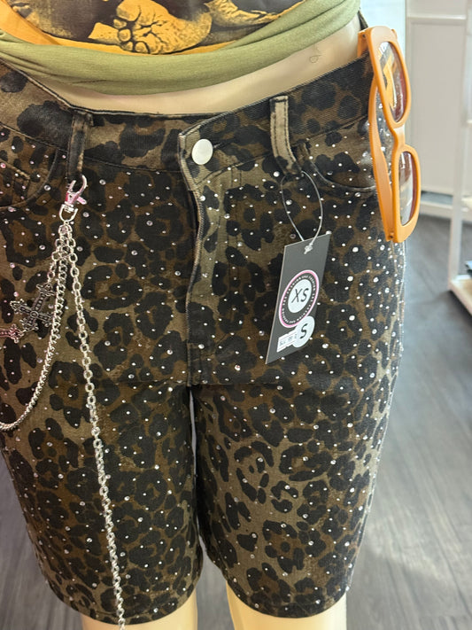 Leopard diamond jhorts