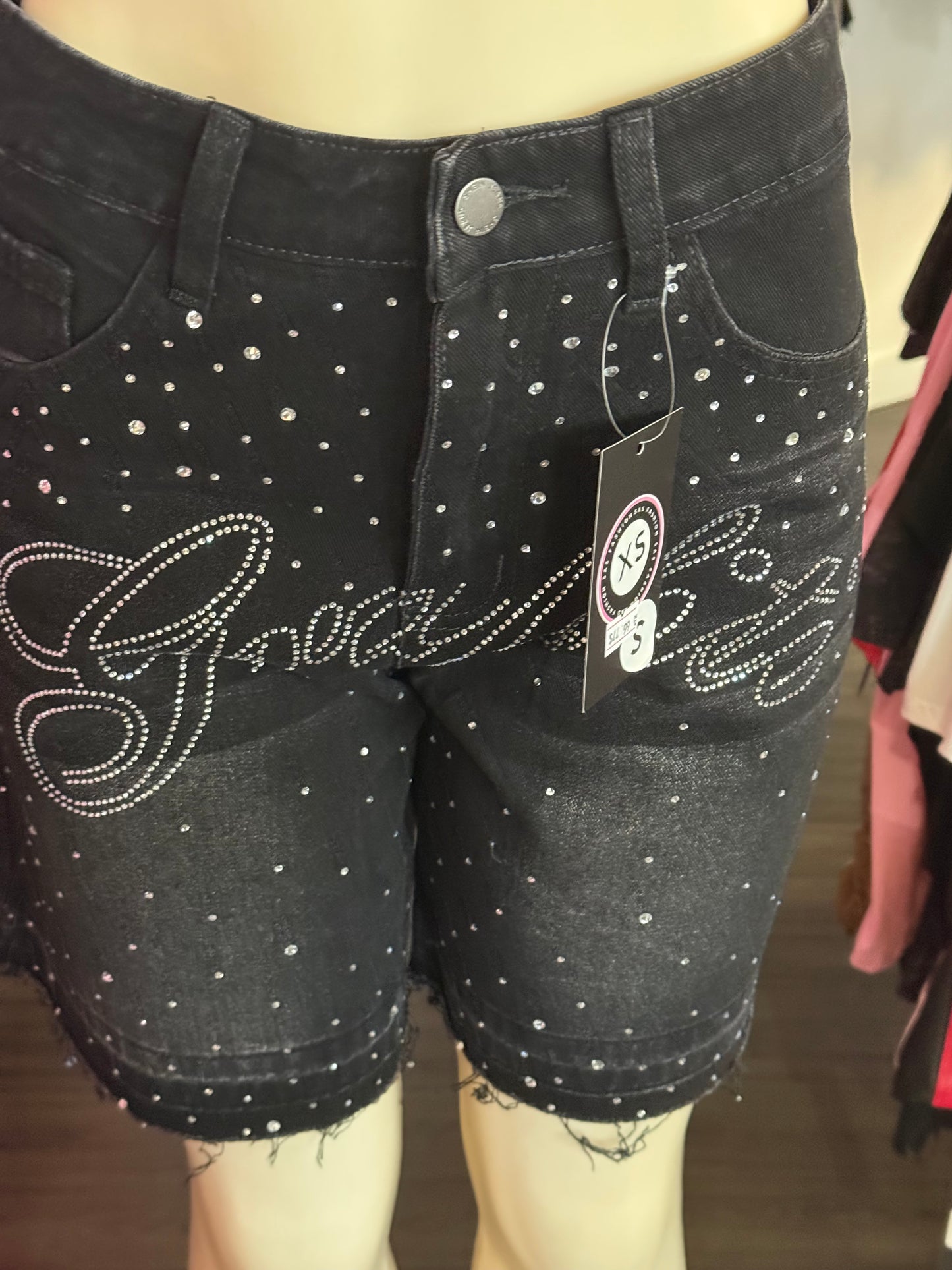 Dark wash diamond jhorts